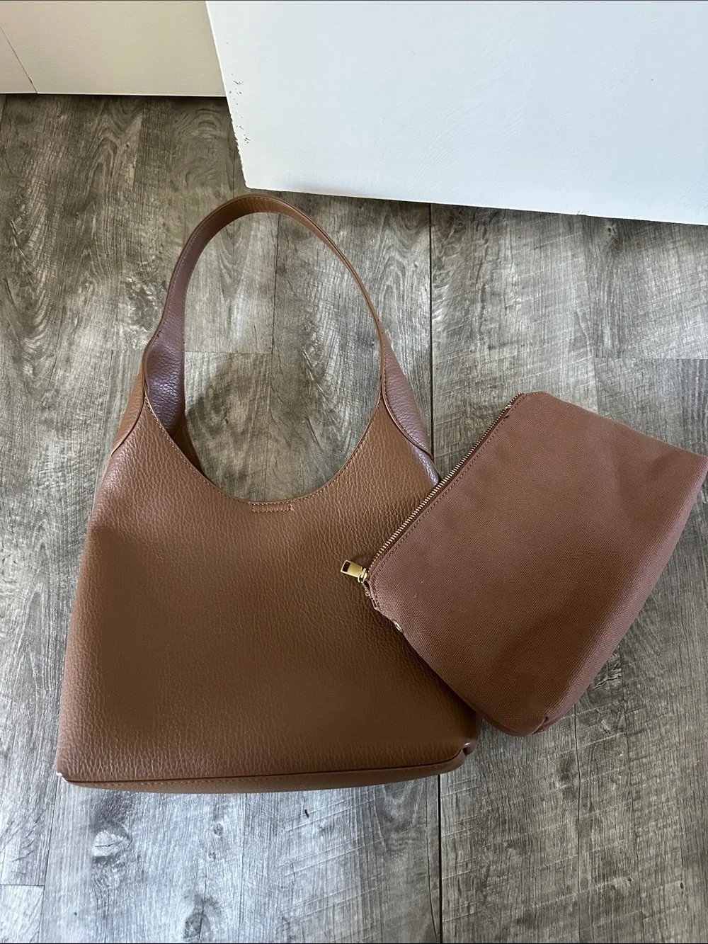 Rachel Zoe Brown Women's Leather Hobo Bag - Classic Everyday Tote